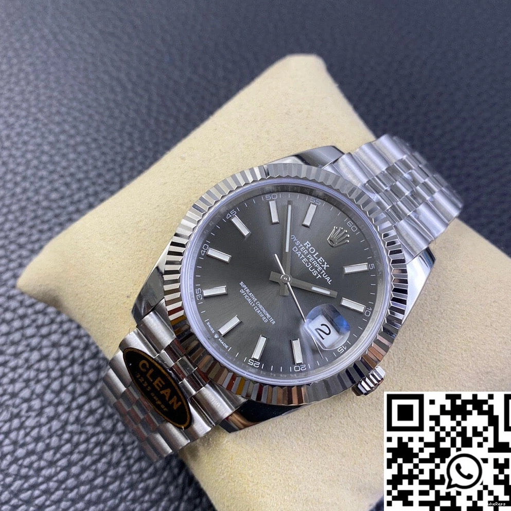 Rolex Dial M126334-0014 Factory Steel Clean Stainless Grey Datejust 904L 0121